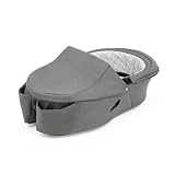Stokke Xplory X reiswieg, modern grijs - afneembaar wiegje voor Xplory X kinderwagen - zachte binnenvoering en ademend matras - met verwijderbare windhoes en twee gemakkelijk toegankelijke zakken
