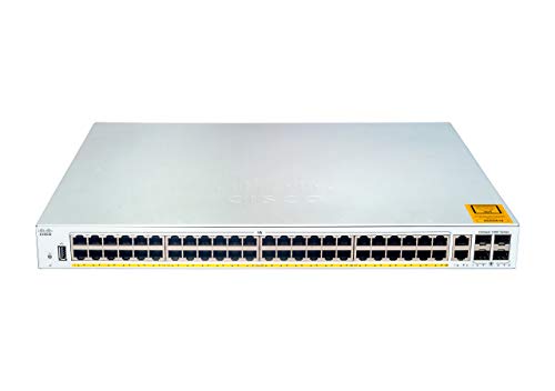 Cisco Catalyst 1000-48P-4G-L Network Switch, 48 Gigabit Ethernet Poe+ Ports, 370W Poe Budget, 4 1G Sfp Uplink Ports, Enhanced Limited (C1000-48P-4G-L) #TOP1