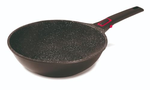 Baumalu Poêle Wok 30 cm Granit Pro Céramique, Noir