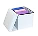 NISUNS OT01 Leather Folding Storage Ottoman Cube Footrest Seat, 12 X 12 X 12 Inches (White)