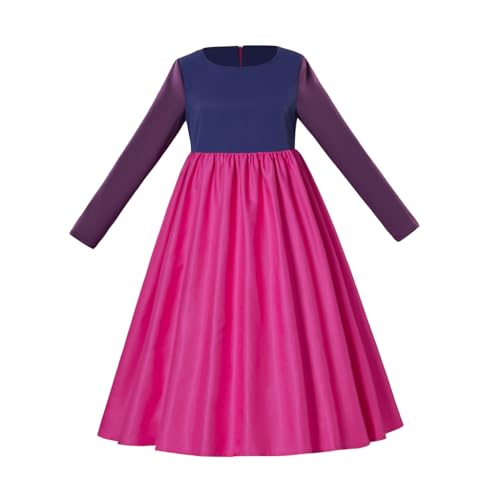 Saniplaycos Costume de Madame Mim pour femme – Costume de magicien de Merlin – Robe méchante (rose, taille XS)