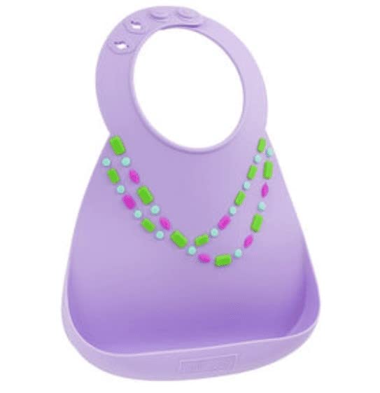 ABBY&FINN Silicone Baby Bib, For-A-Lil-Sparkle, BPA Free Silicone, Easy Wipe Clean, Dishwasher Safe, For Baby & Toddler