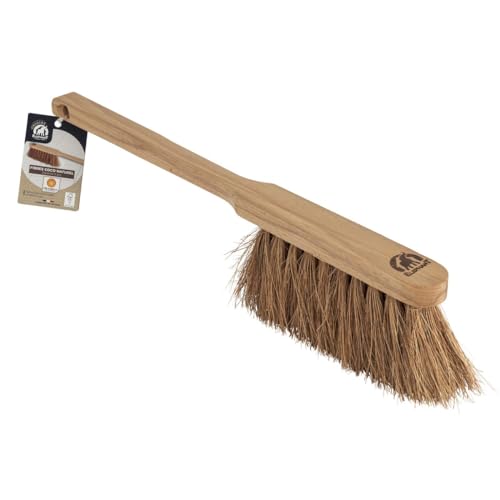 ÉLÉPHANT Maison - Balayette Long Manche Origine - Fibres Coco Épaisses Résistantes Chaleur - Monture Bois de Hêtre FSC® - Nettoyage Cheminée et Barbecue...