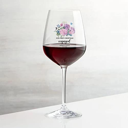 Verres à vin en cristal de 500 ml Our First Christmas 2023 pour couple - 4