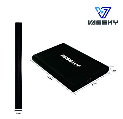 Amazon | Vaseky 超薄型アルミ製外付けHDD ポータブルハードディスク