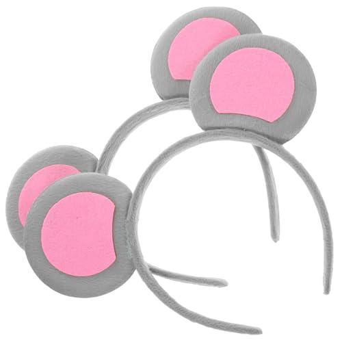 FOMIYES 2pcs Mouse Ear Adult Headbands, Cosplay Accessories for Birthday, Halloween Party Supplies
