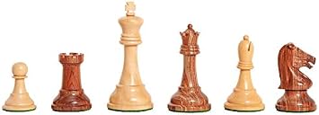 The Exotique Collection - Reproduction of The Drueke Players Choice Chess Set - Pieces Only - 3.75" King - with Indian Rosewood