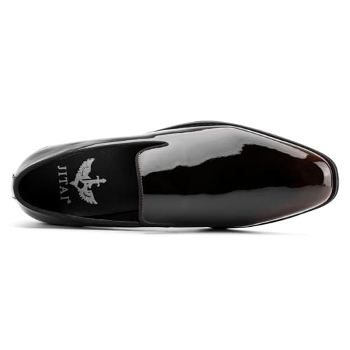 Image of JITAI Men's Dress Shoes - Casual Rubber & Leather Loafers for Men - Fashion Business Formal Wear