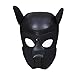 Neoprene Puppy Hood Camo Full Face Mask Cosplay Costume Dog Head Masks (Black)