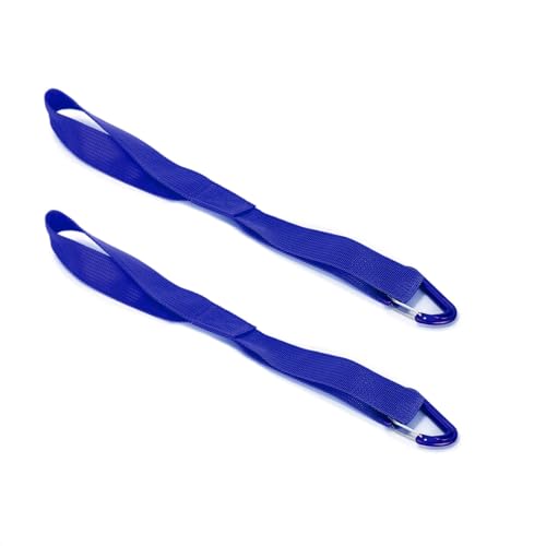 Ruimou 2 peças de tiras de amarração de laço macio azul com 2 peças de gancho de pressão, para reboq