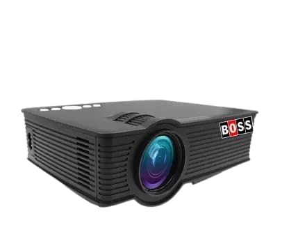 4K Projector BOSS S22A | Android 6 | 3D Full HD 1980 x 1080p | Contrast 4000 : 1 | 2100 Lumens (2100 lm) Portable Projector (Black)