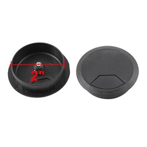 Cabilock 10pcs cubierta para agujeros de cables de escritorio negra para accesorios de computadora para uso en oficina miniatura 2