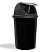 Monzana Cestino dei Rifiuti 40L con Coperchio Oscillante Nero per Cucina Etichette di Riciclaggio