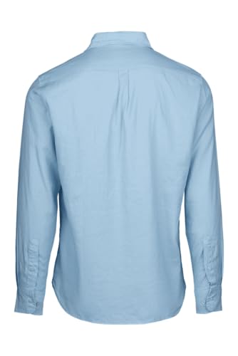 Image of SWIMS Santorini Men's Long Sleeve Linen Stretch Button Down Shirt | Lightweight breathable shirt for vacation, resort wear, travel and beach