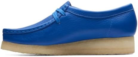 Clarks Women's Wallabee Oxford, Bright Blue Leather, 9.5 Review | Image 4