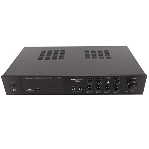 Amplificatore HiFi Bluetooth 5.0 5.1 Canali – 200W+200W RMS, Ingressi SD/USB/AUX/MIC/FM, Telecomando, Per Home Theatre E Auto