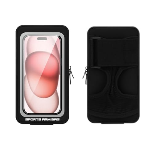 Brazalete deportivo para muñeca y antebrazo, compatible con la mayoría de smartphones, con ranuras para identificación y tarjetas, y compatible con pantallas de hasta 7 pulgadas