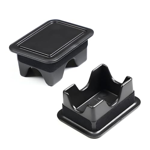 Dogary 2 PCS Car Stake Pocket Covers, Rear Truck Bed Rail Stake Pocket Cover with Reinforced Cotton Mat, Rear Tailgate Hole Protective Cap Plug, Compatible with Dodge Ram 1500 2500 2019-2025 (Black)