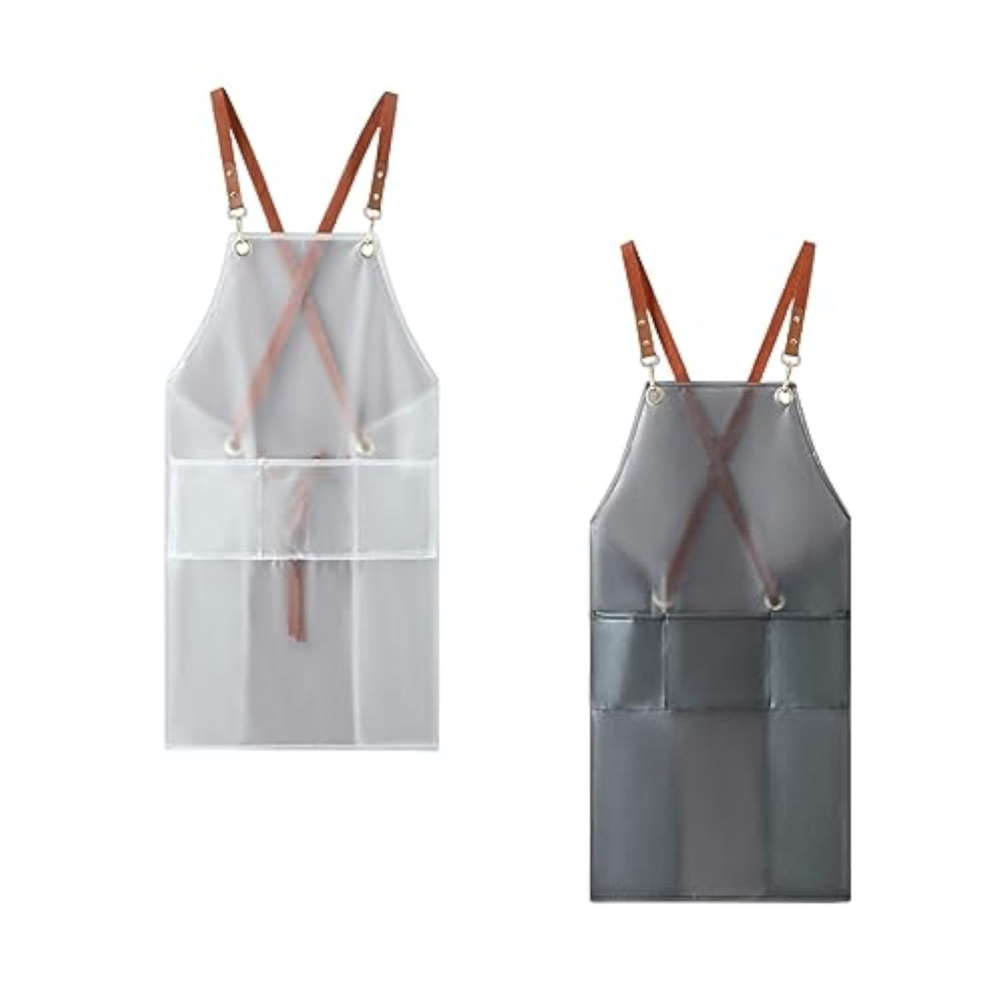 White Chef Apron for Cooking and Baking