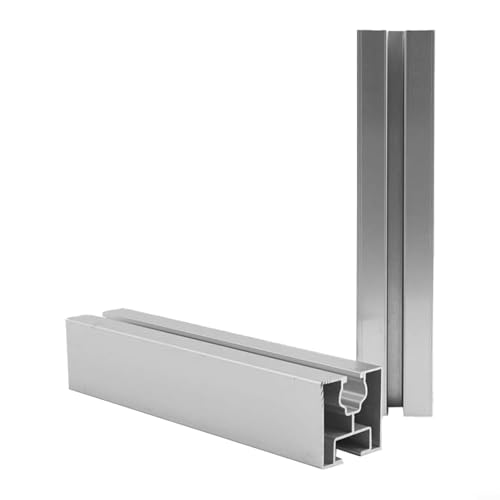 Binario di guida per pannelli solari in lega di alluminio, 40 x 40 mm, lunghezza 350 mm, per sistemi di montaggio fotovoltaici, balcone, tetto piatto, giardino e roulotte