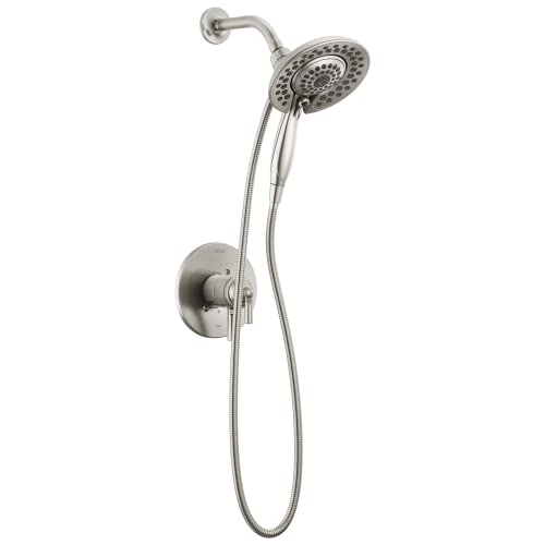Delta Faucet Saylor 17 Series Brushed Nickel Shower Valve Trim Kit with In2ition 2-in-1 Shower Head with Handheld Spray, Shower Faucet, Shower Head Handle, Stainless T17235-SS-I (Valve Not Included) by DELTA - Used condition - US$223.14