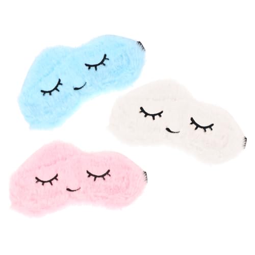 HAWILLOSCH 3個 雲アイ のそみ ペルシー シェーティング シェーディング目隠し スカルプティングスパチュラフェイシャル まつげ 豪華なアイシェード スリープアイパッチ ぬいぐるみ