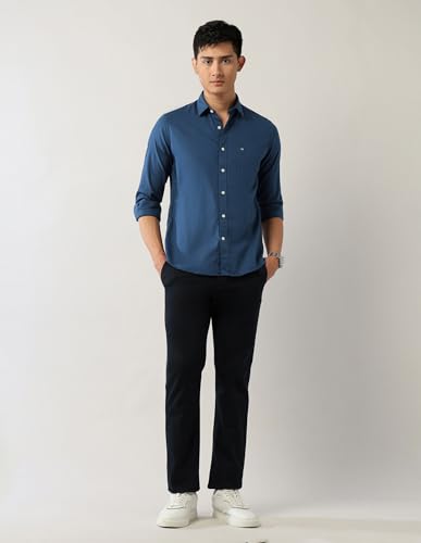 Image of Arrow Sports Men's Slim Fit Pure Cotton Dobby Shirt