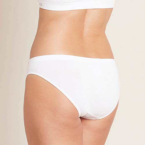 Image of Boody -Classic Bikini -Women's Underwear -Mid Rise, Moderate-Full Coverage Fit -Soft, Flat-Ribbed Waistband -Bamboo Viscose White