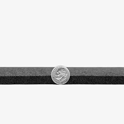 Incstores 5Mm Thick Strong Rubber Flooring Roll | Flexible Recycled Rubber Roll Flooring For A Stronger And Safer Basement, Home Gym, Shed, Or Trailer | Black, 4' X 15' #TOP4