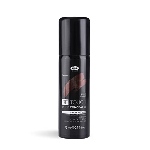 Lisap Brown Root Touch Up for Temporary Hair Color | Instant Concealer for Color Gaps &amp; White Hairs | 2.54 fl oz