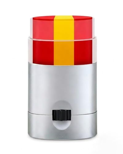 JIRVEX Pintacaras Bandera España 1 Unidad Pintura Cara Amarillo y Rojo Maquillaje Pintacaras para Adultos FIFA World Cup Halloween Carnaval