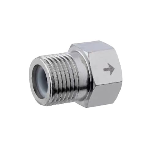 Válvula de retención de acero inoxidable, válvula de prevención de reflujo de rosca macho a hembra de 1,27 cm, conector unidireccional sin retorno para tubería de agua de inodoro, acero inoxidable 201