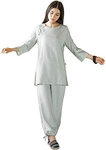 Vêtements de Tai Chi amples pour femme adepte de yoga et zen