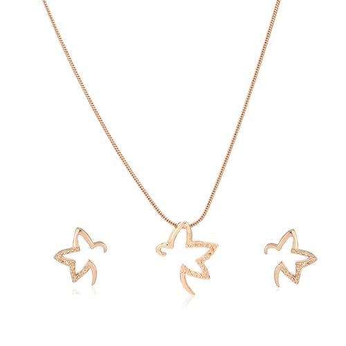 Estele 24 Kt Rose Gold Plated Rising Star Chain Necklaces for Women (B08CSF5KNK) Amazon Price History, Amazon Price Tracker