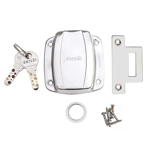 Image of Dorset Secura Wardrobe Lock with Key - 25 mm Furniture Lock for Wooden Cabinets, Cupboards, Almirah | Ideal for Drawers with 2 Keys | Durable,Stainless Steel Finish | 1 Year Warranty | AL400SS