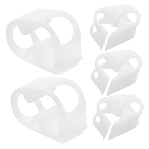 OSOLADY 5pcs Pipe Clamp Hose Clamp Tube Clip Tube Tubing Clamp Water Flow Control Clip Hose Valves Shut off Clamps Tubing Clips Water Flow Regulators Shut off Clip Plastic White