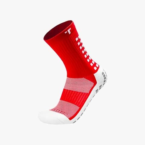 Trusox Standard 3.0 Cushion Crew Socks, Red, Medium Cover
