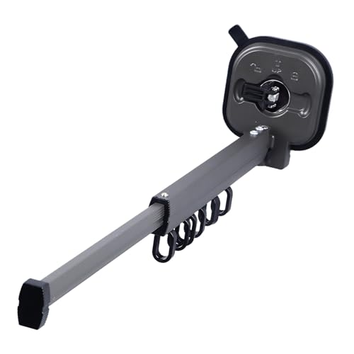 Mumusuki Maximize Space Wall Mount Foldable Clothes Drying Rack Balcony Sturdy Pole Gray Alloy Windproof 4.7 Design Sliding Suction Cup Functionality