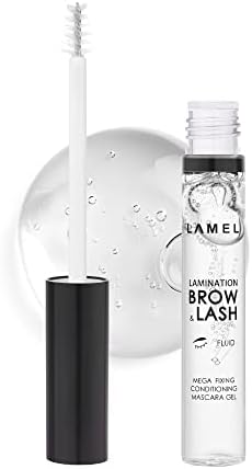 Lamel Lamination Brow & Lash Gel for Eyebrows & Eyelashes | Brow Setter & Lash Mascara with Lamination Effect | Transparent Eyebrow Gel | Smudge-Proof, Long-Lasting Hold | 6ml