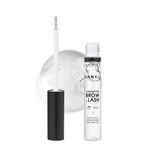 Lamel Lamination Clear Brow And Lash Gel - Megafixing Setting Gel - Clear Eyebrow Gel - Waterproof & Sweat-Proof Mascara - Styling For Feathered & Fluffy Brows Makeup - 401-6Ml / 0.2Oz. #TOP24