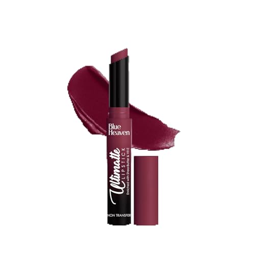 Image of Blue Heaven Ultimatte NonTransfer lipstick for women|Enriched with Shea Butter & Vitamin E| Matte Finish, Smudge Proof & Waterproof Long Lasting Lipstick Upto 12Hrs| 2.2g | 06 Pink
