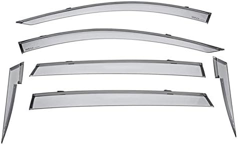 WellVisors Window Visors For Acura RDX 2019+ Deflector Rain Guard Black Trim 6pc