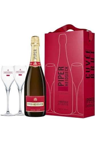 Piper Heidsieck - Champagne Cuvée Brut - Estuche 1 botella 75 cl + 2 copas