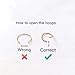 Ellie J Maui 14K Solid Gold Nose Ring Hoop for Women – 18G, 20G, 22G, 24G – Yellow, Rose or White Gold – 7mm to 10mm – Hypoallergenic Septum or Cartilage Piercings (22 Gauge 7mm Yellow Gold)