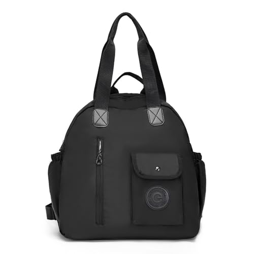 Multi Carry Large Capacity Waterproof Backpack, Lightweight Fashion Multi Functional Double Shoulder Bag Travel Backpack (Black)