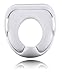 Potty Training Toilet Seat with Cushion by SoBaby | Cover Trainer Toddler Cushion for Babies | Universal Design That Fits Most Toilet Types | Soft, Padded, Non-Slip Surface and Ring | White