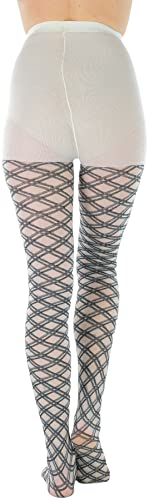Image of ToBeInStyle Women's Argyle Checkered Diamond Rhombus Net Opaque Sheer Tights Pantyhose