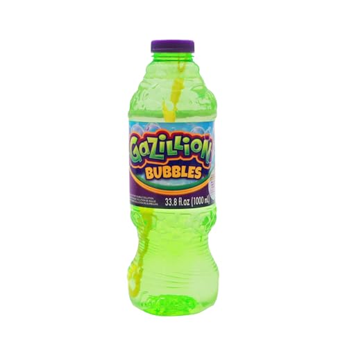 Gazillion Bubbles, Original Bubble Solution 1L - Create Bubbles with Premium Formula & 7-in-1 Bubble Wand - Non-Toxic & Safe