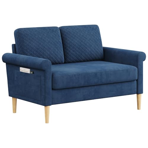 Vesgantti Fabric Small 2 Seater Sofa, 123cm Loveseat Sofa with Bi...