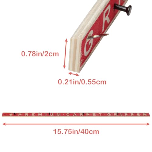 Image of 9 Pieces 15.7inch Tufting Tack Strips with Nails for Tufting Frame Rug Gripper Strip